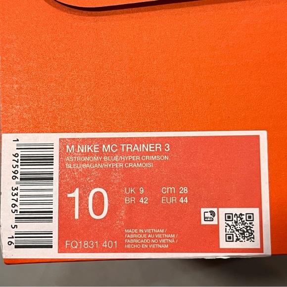 NEW Nike Men’s Metcon Trainer 3 Astronomy Blue Hyper Crimson Sneakers size 10 main image 11
